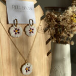 Conjunto pendientes y colgante jaras