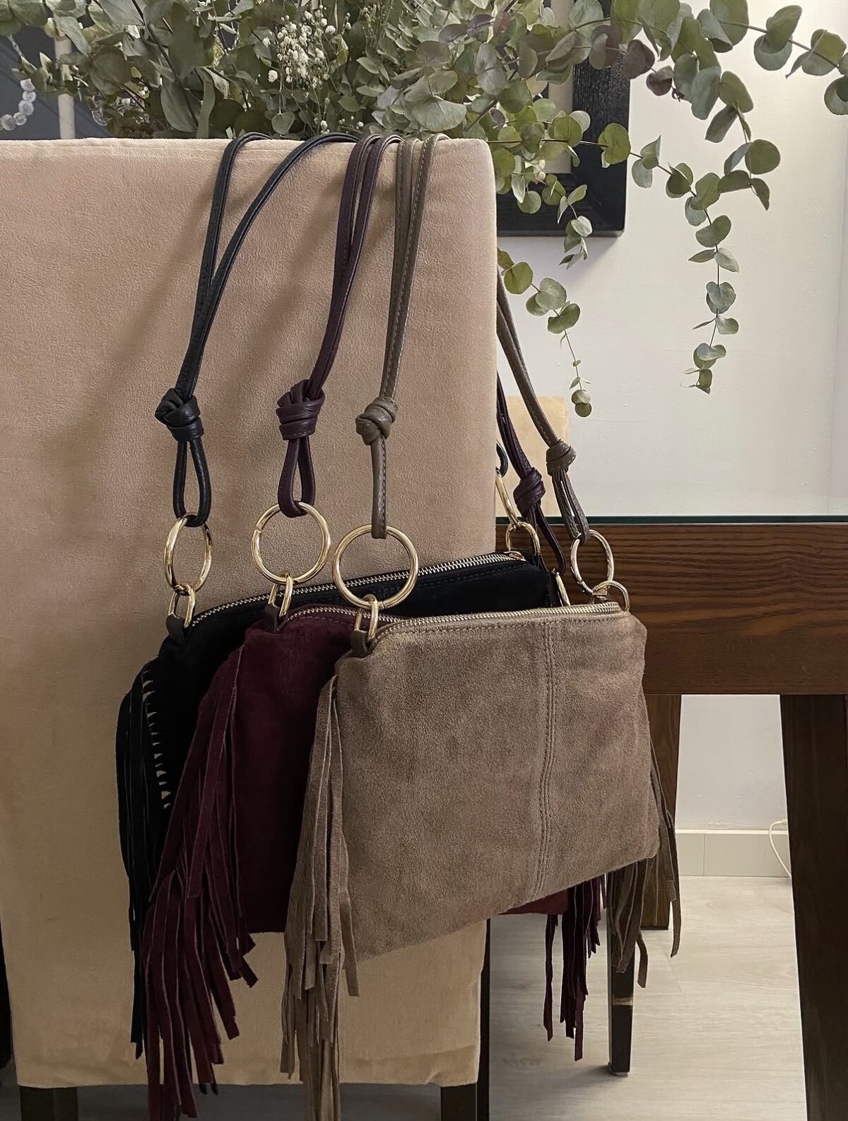 Bolso piel flecos - Imagen 2