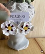 Pendientes Flor de Jara tamaño real - Imagen 4